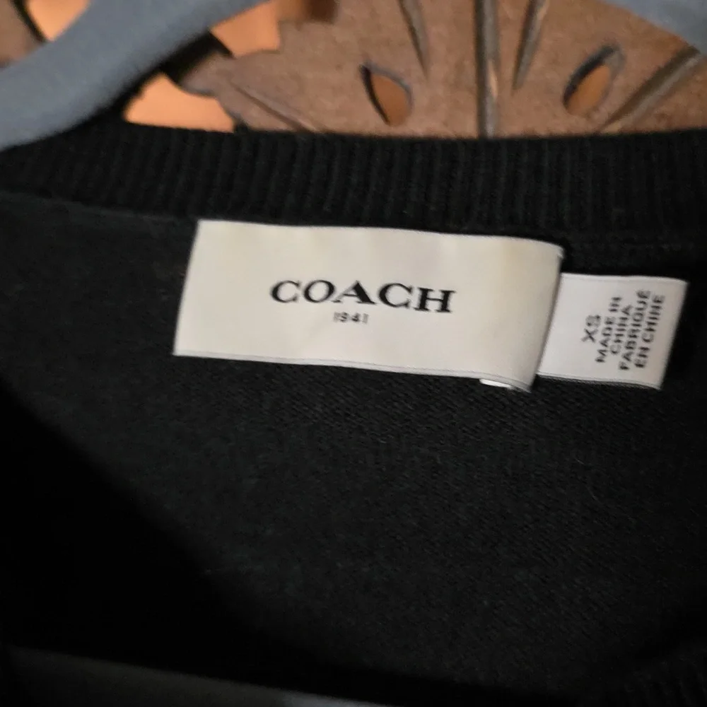 Coach Elegant Black Button-Up Cardigan